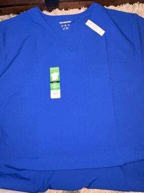 Scrubstar V-Neck Medical Top/Bottom SET in Blue